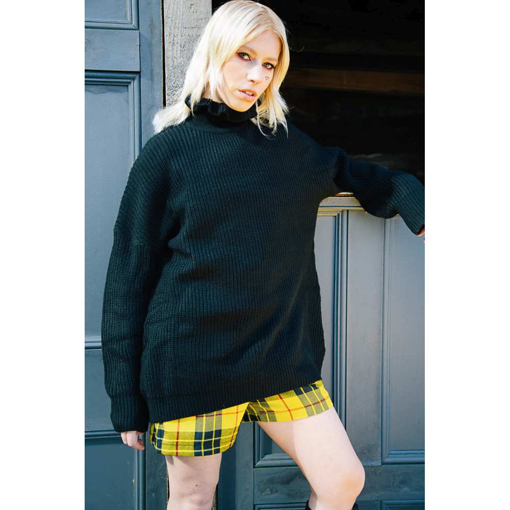 Banned - GRUNGE GOTH KNITTED Pull en tricot - Noir